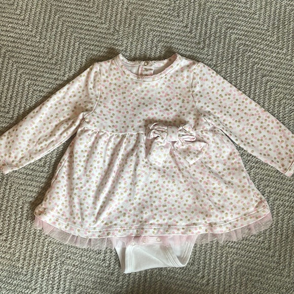 kate spade Other - Kate Spade Confetti baby shirt with bow and polka dots